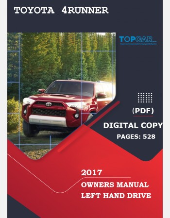 TOYOTA 4RUNNER 2017 OWNERS MANUAL